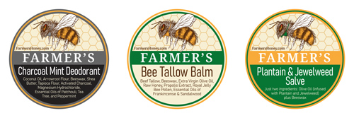 Farmer's Honey round labels
